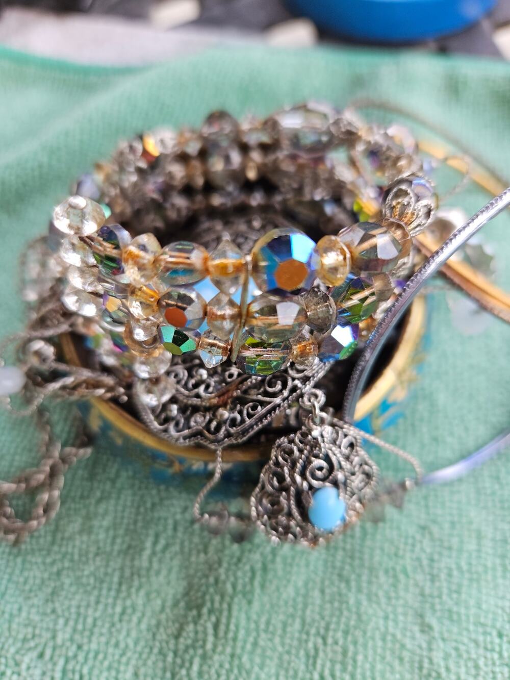 Old jewelry. Wearable and craft.
